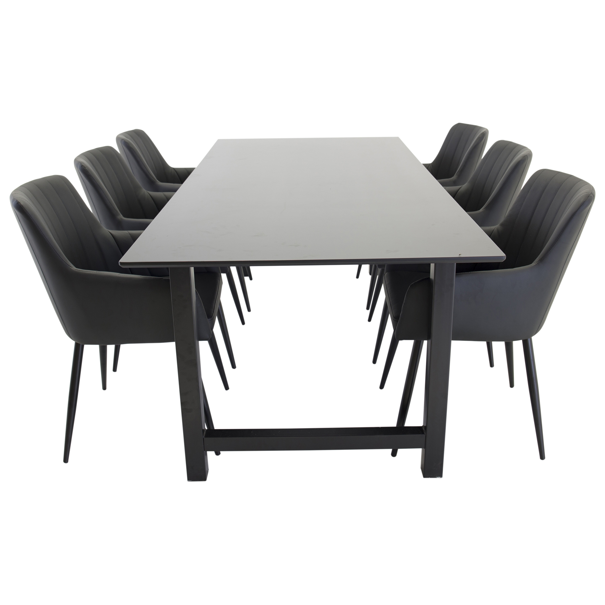 Matgrupp Venture Home Clara med 6 Corina Stolar Konstläder