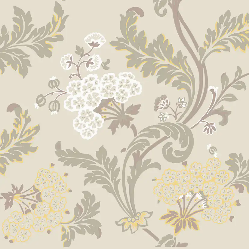 Tapet Duro Gammalsvenska Lydias Gård Guld/Beige 696-01