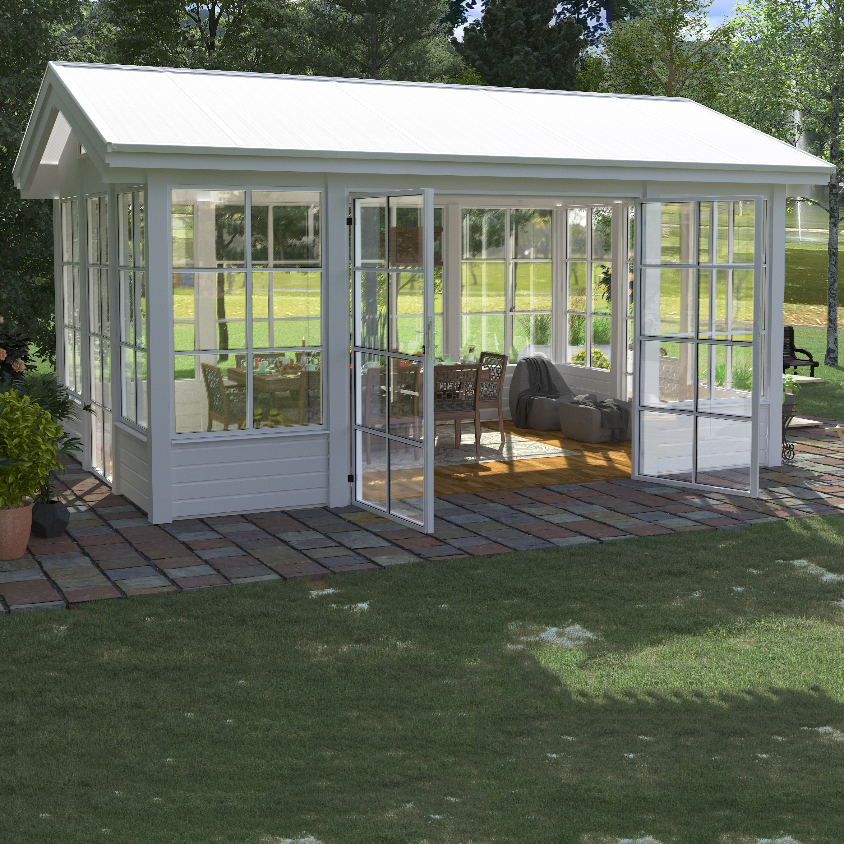 Komplett Orangeri Landskap Grönska Sommar 15 kvm