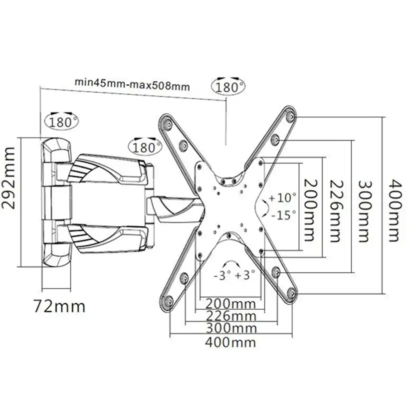 Väggfäste Mozi SFMB1