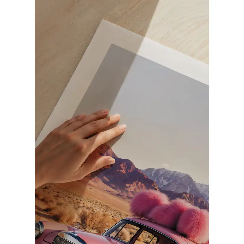 Poster Gallerix Mercedes-Benz Vintage Pink