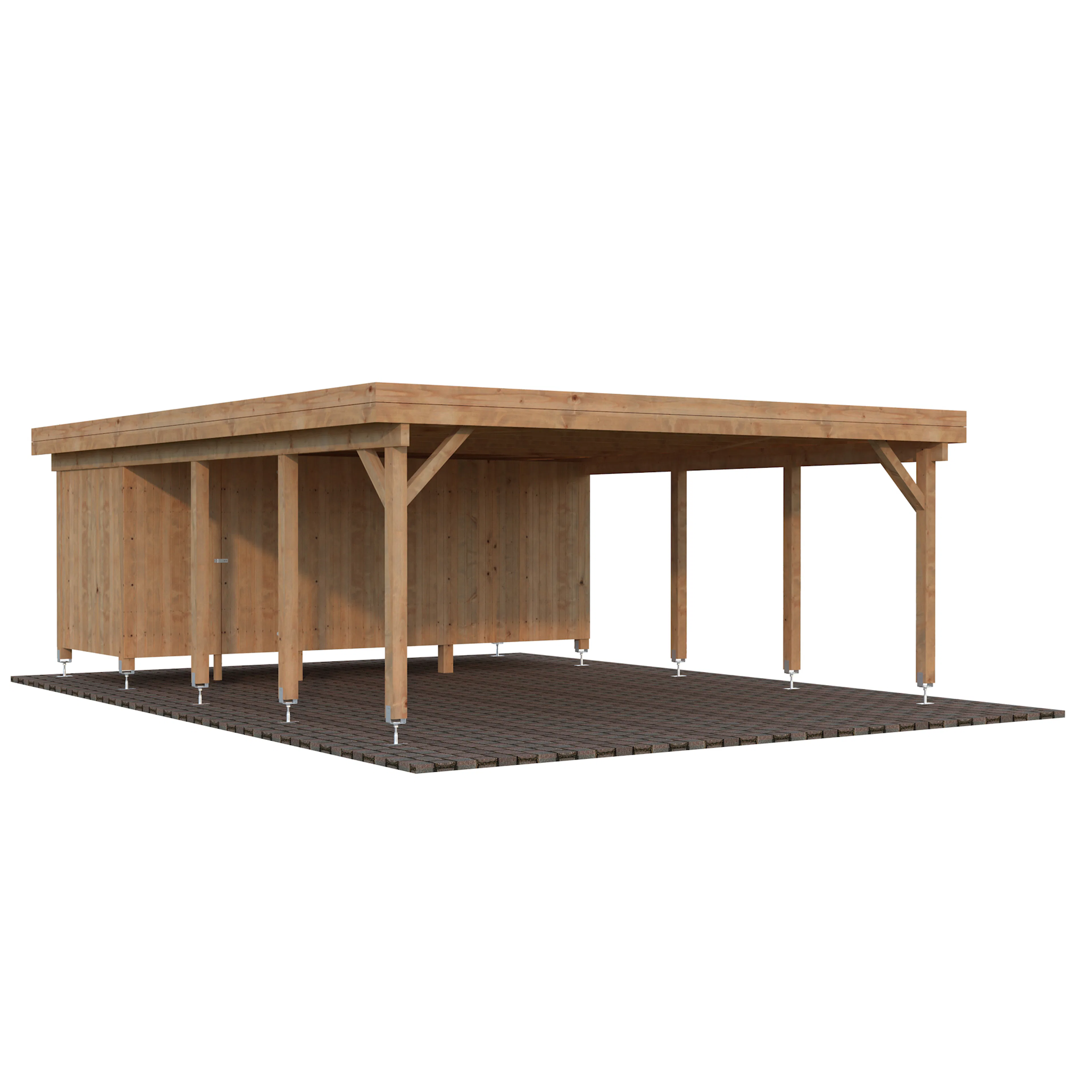 Karl 40,6 m2 with shed BNDIP Impregnerad brun