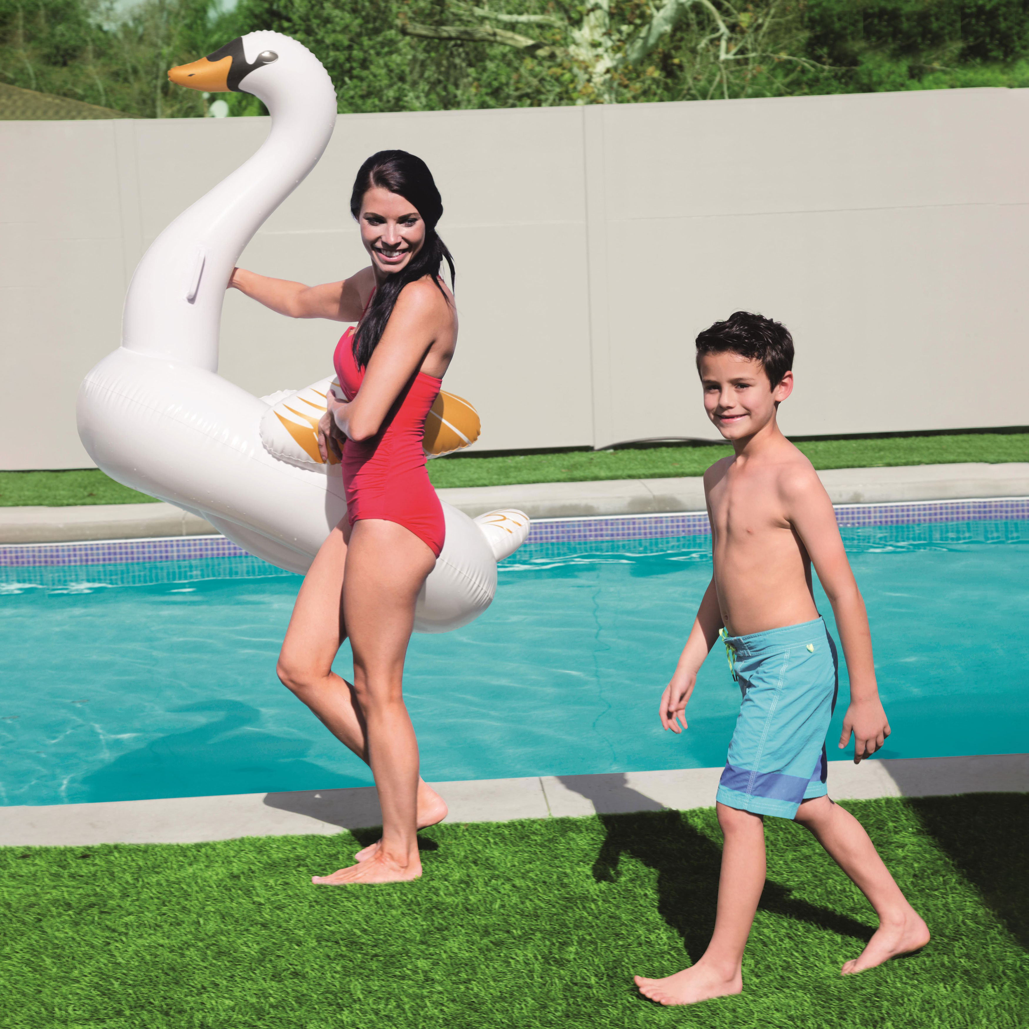 Badleksak Planet Pool Uppblåsbar Svan Flytleksak