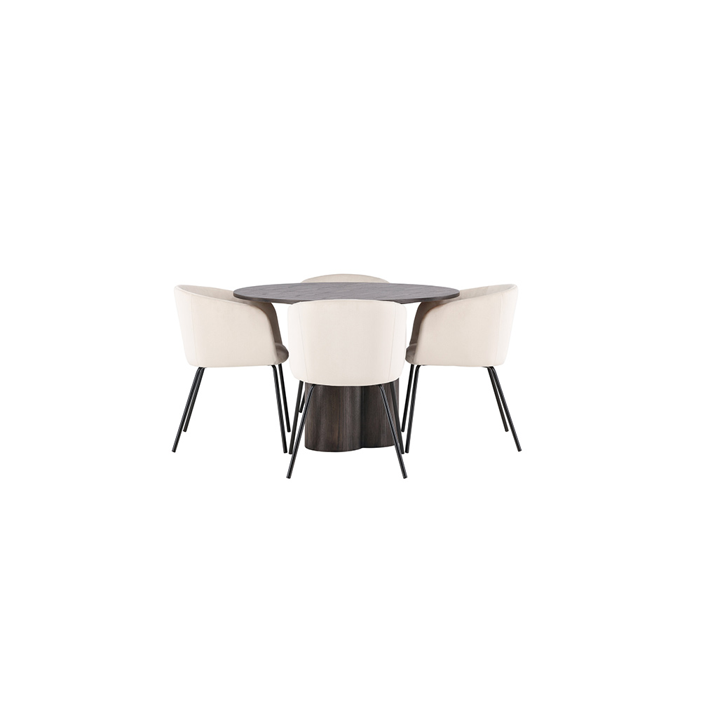 Matbord Venture Home Olivia med 4 Berit Stolar