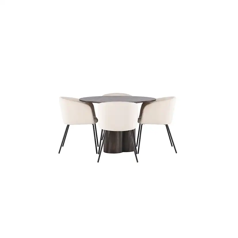 Matbord Venture Home Olivia med 4 Berit Stolar