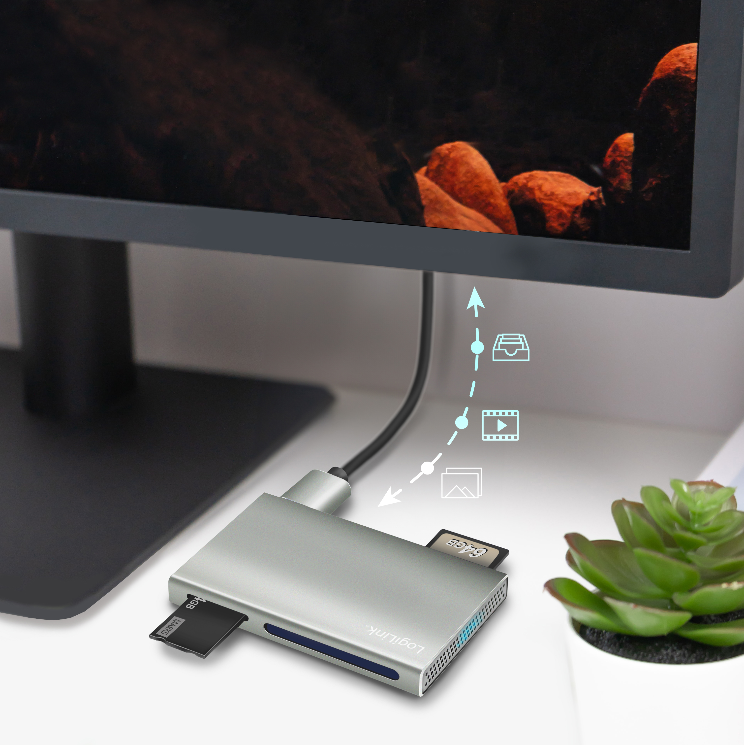 Minneskortsläsare LogiLink 5-i-1 USB 3.2 Gen 1 5 Gbit/s