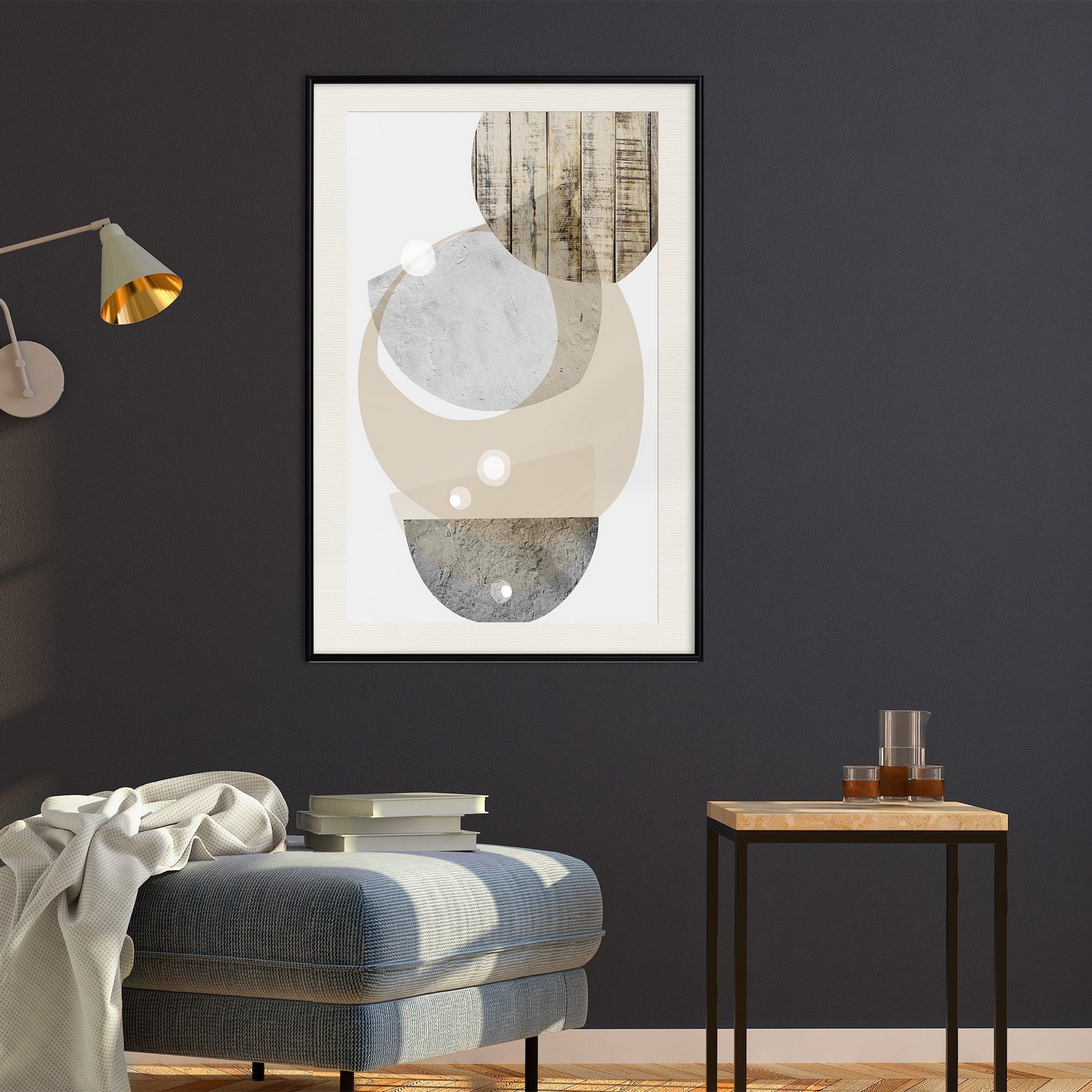 Poster Artgeist Affisch Beige Fusion