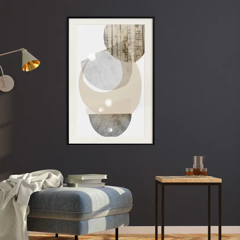 Poster Artgeist Affisch Beige Fusion