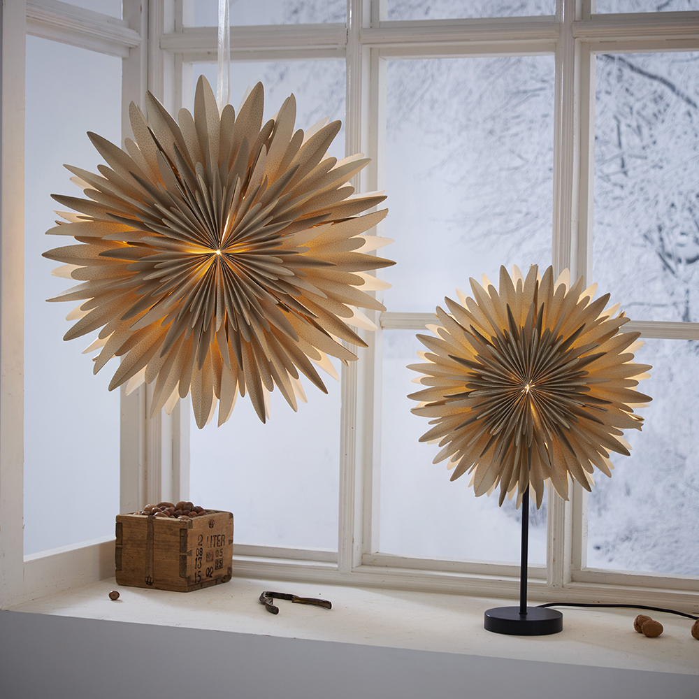 Pappersstjärna Winter Beige