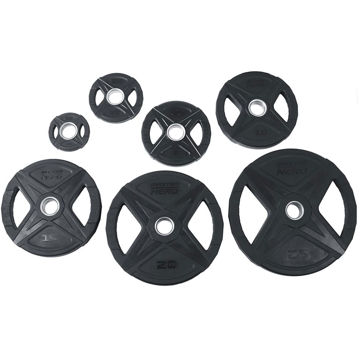 Viktskiva Master Fitness Nero Rubber