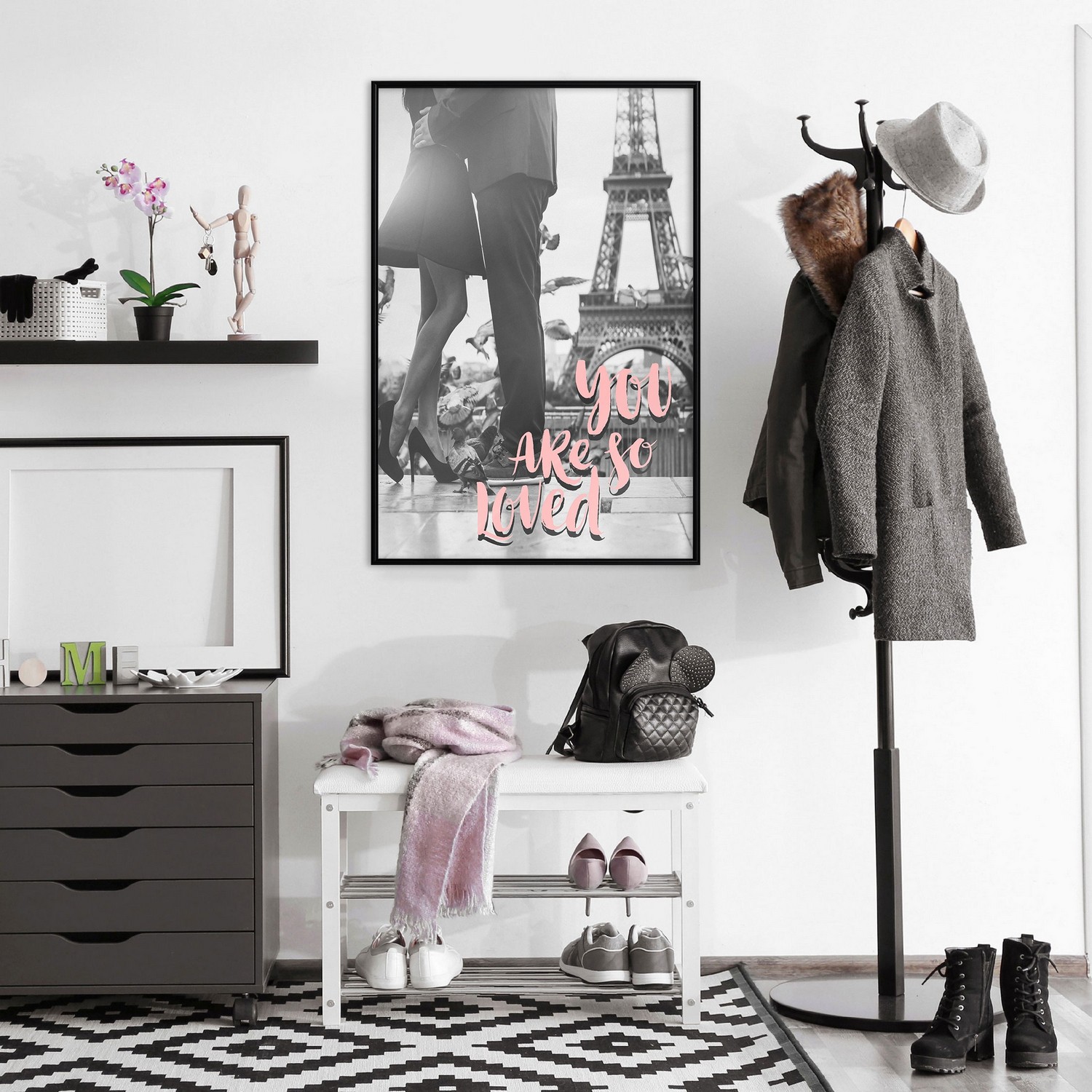 Affisch - You Are so Loved [Poster] 40x60 Svart ram, 40x60 cm