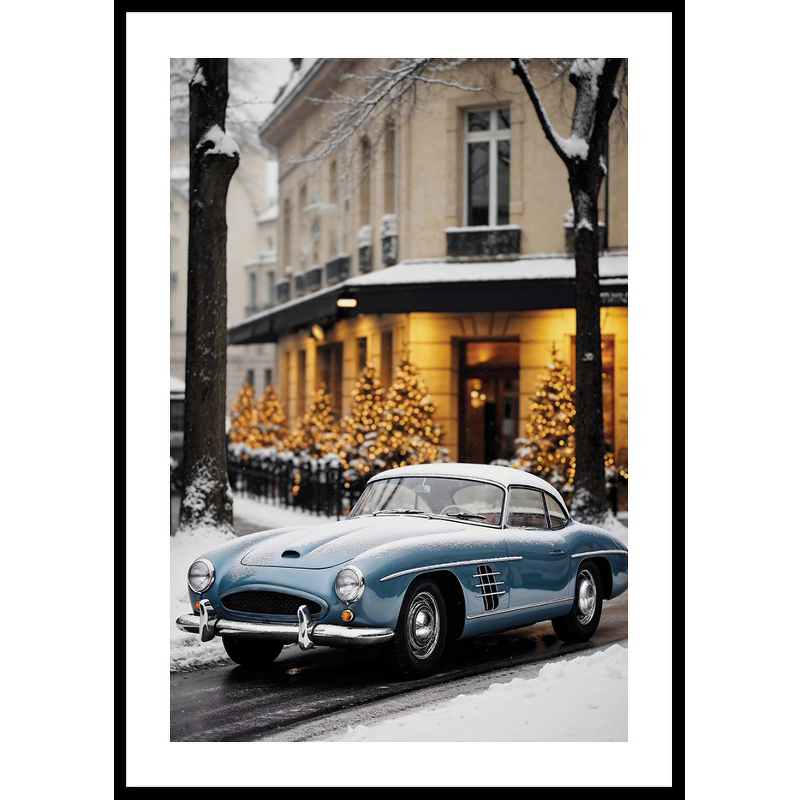 Vintage Car In Winter 30x40 30x40 cm