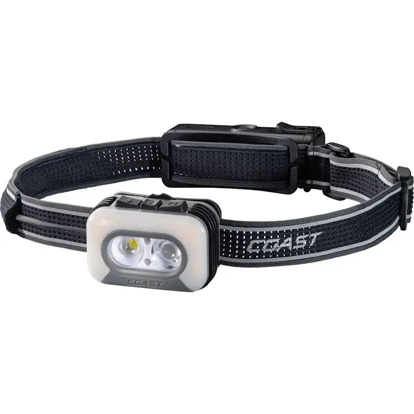 Uppladdningsbar Coast RL35R Pannlampa med röststyrning 1000 lumen