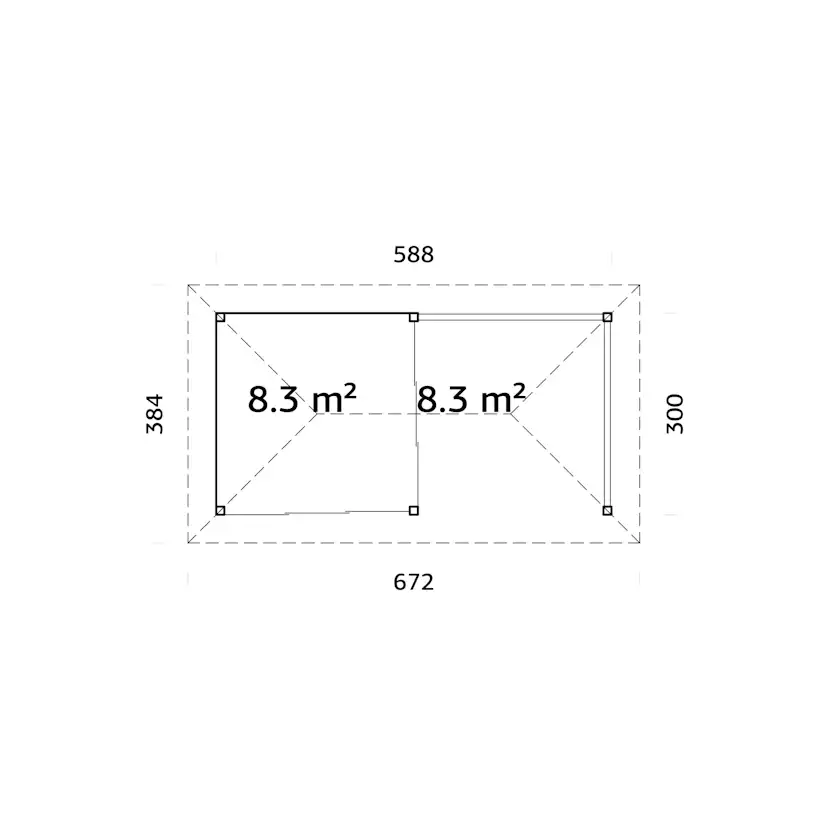 Uterum Palmako Bianca 16,6 m2 Set 503 Slide Plus