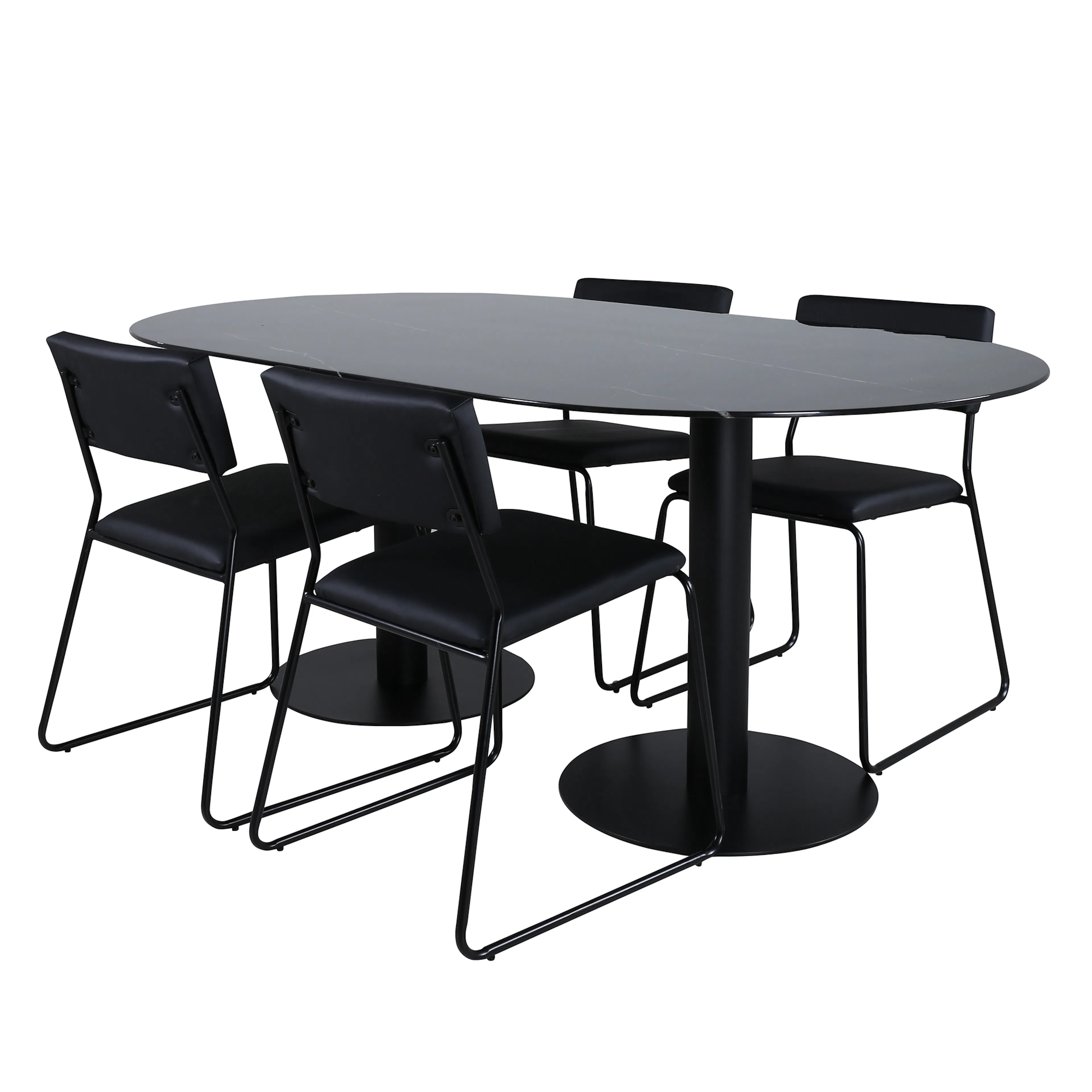 Matgrupp Venture Home Oslo med 4 Kungshamn Stolar Konstläder