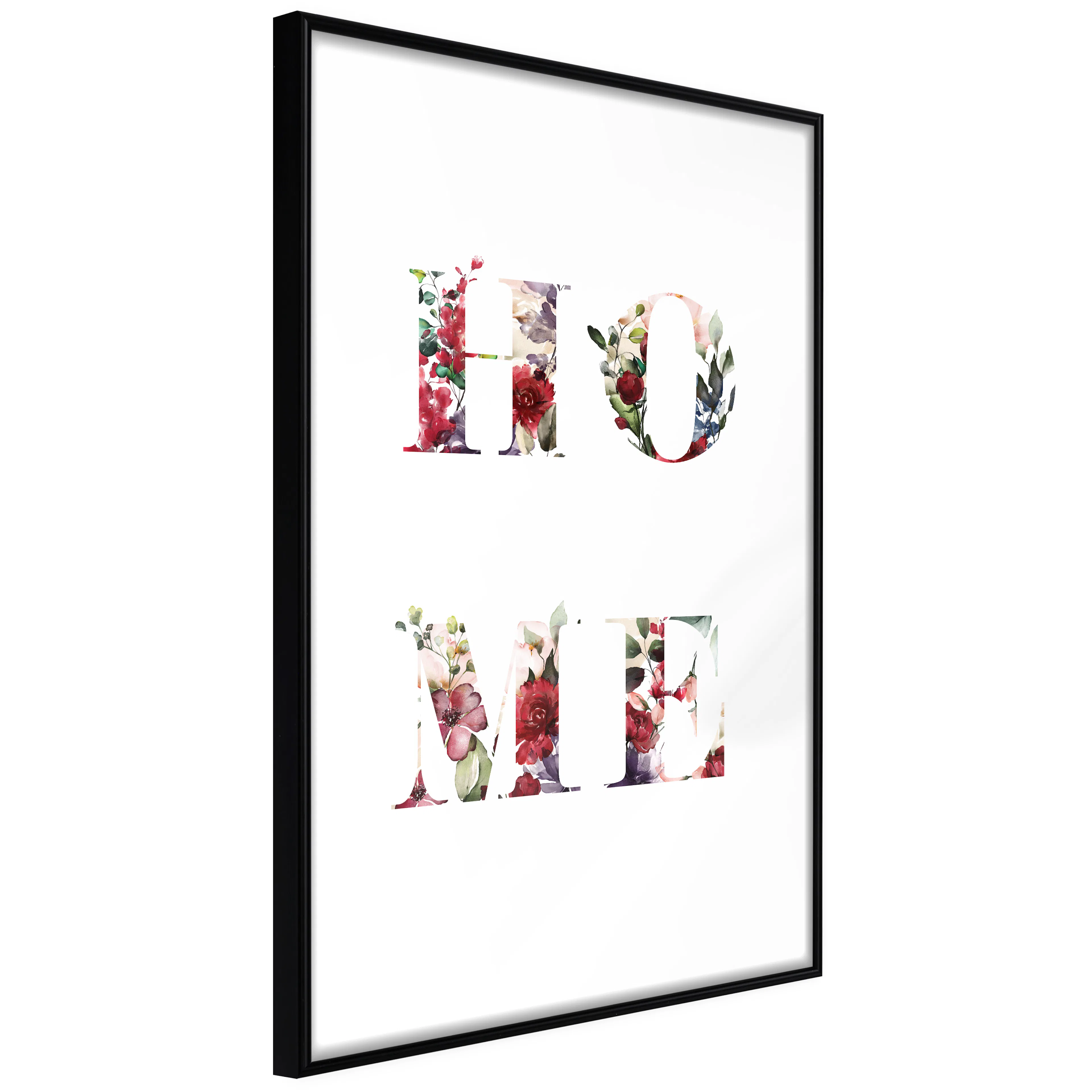 Affisch - Home in Flowers [Poster] 40x60 Svart ram, 40x60 cm