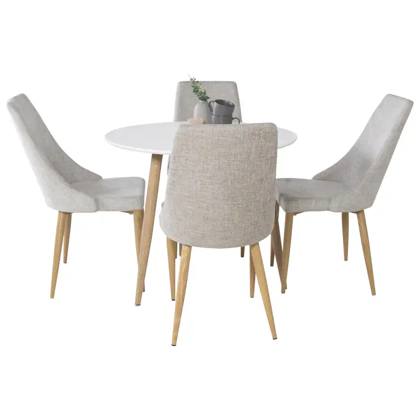 Matgrupp Venture Home Pobbie Runt med 4 Laura Stolar