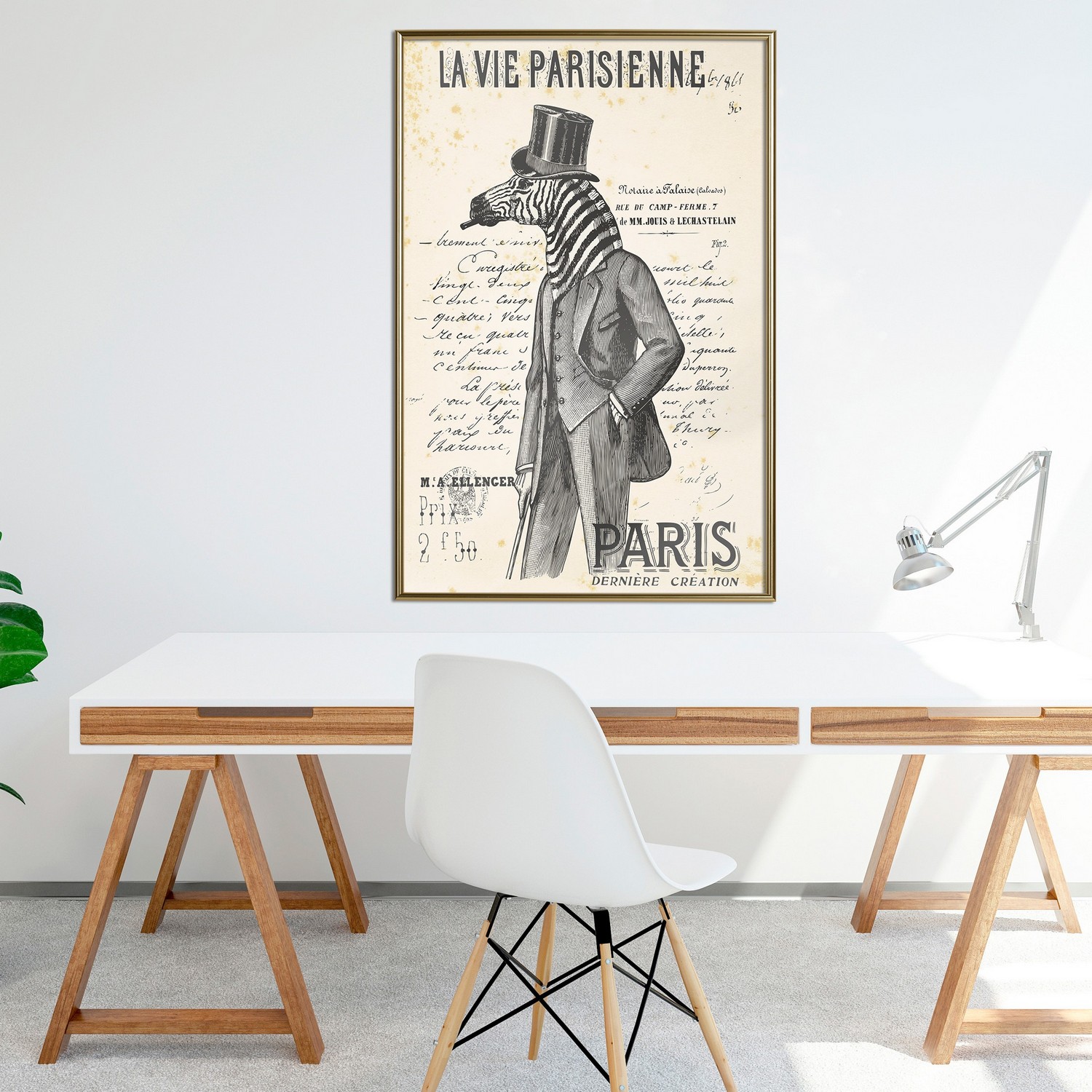 Affisch - La Vie Parisienne [Poster] 40x60 Guld ram, 40x60 cm