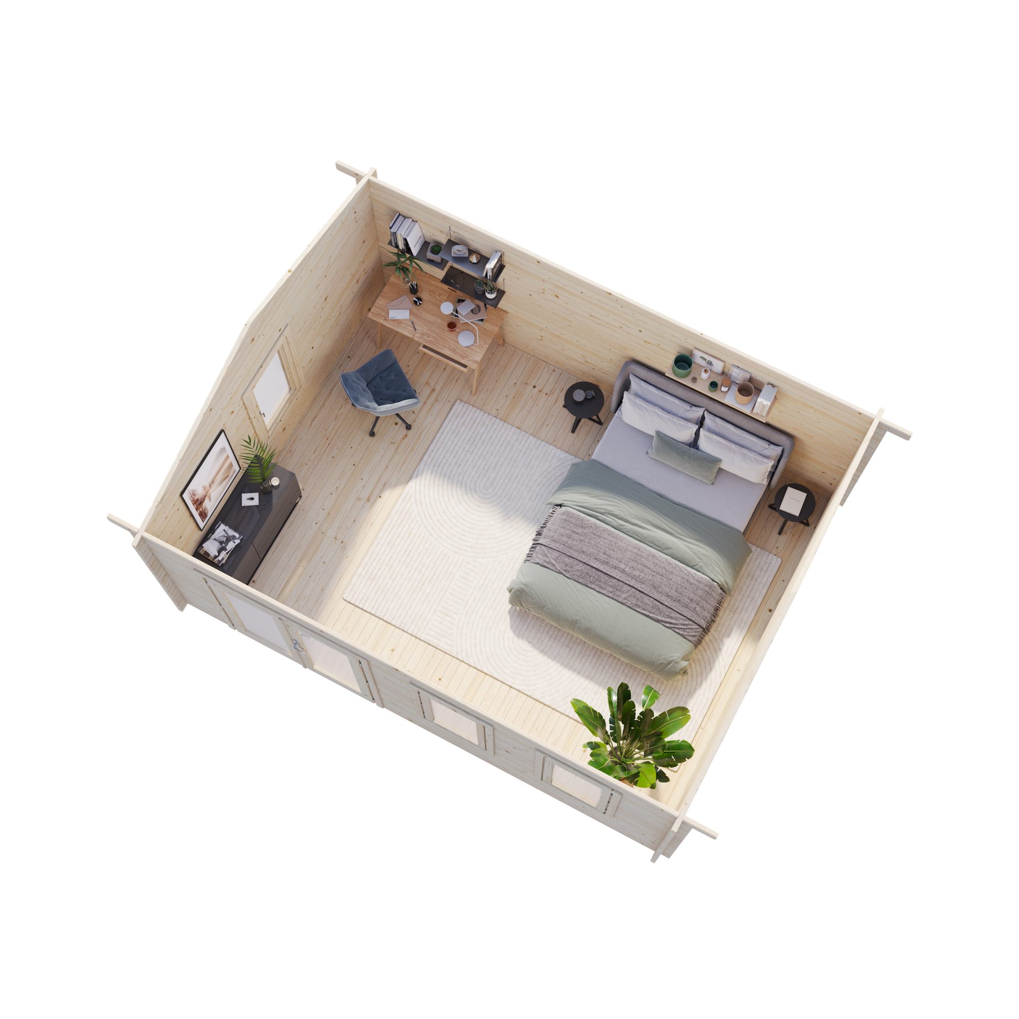 Iris 19,1 m2 Brun dippad