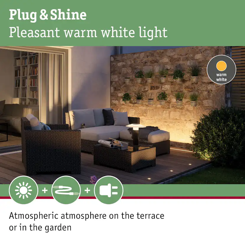 LED Infälld Markbelysning Paulmann Plug & Shine Ljuslist IP67 8W