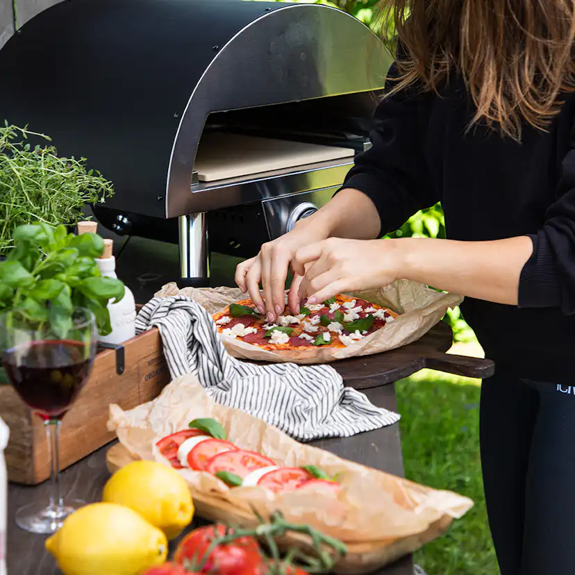 Pizzaugn Venture Home Sentosa Gasol i Svart Stål & Keramikplatta