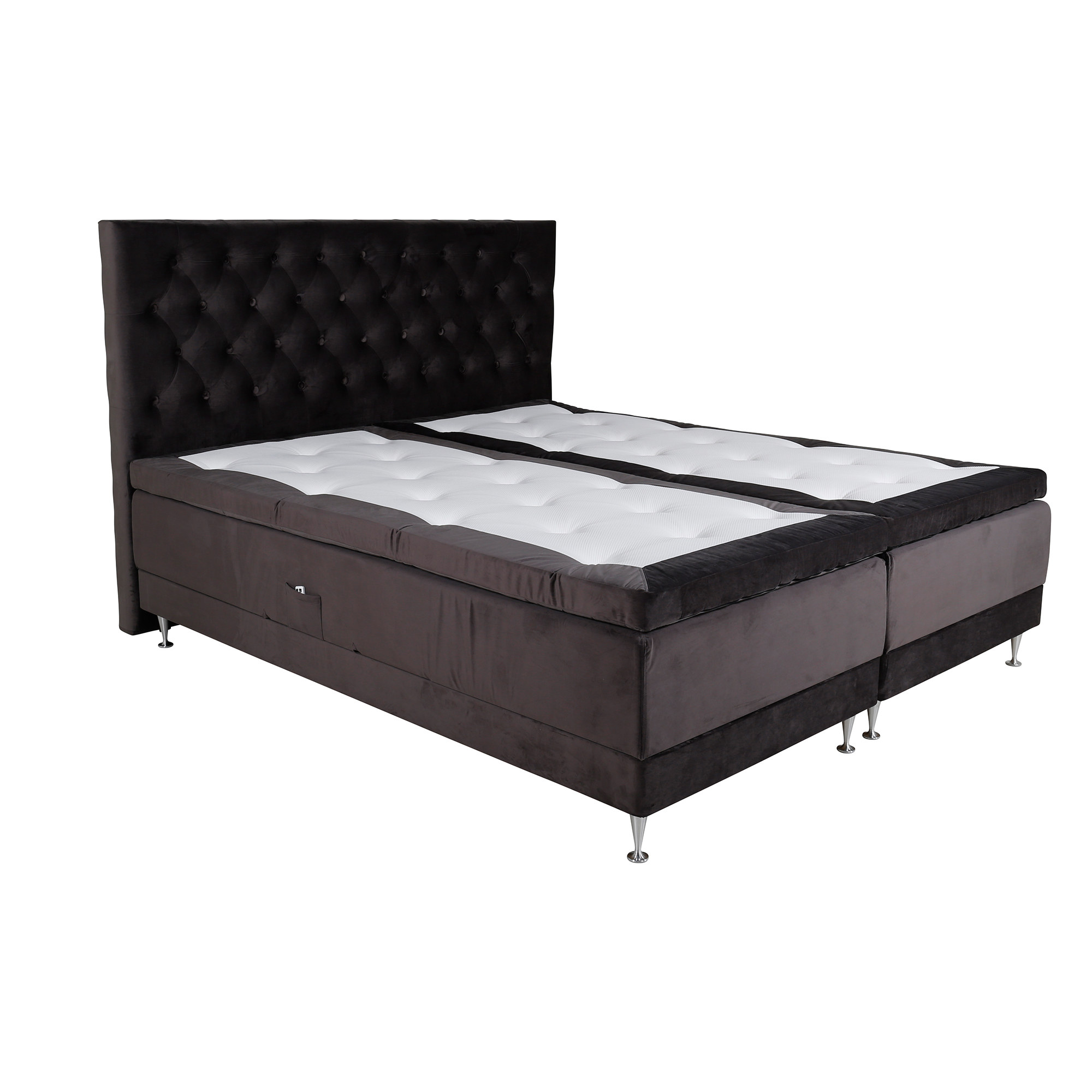 Ställbar Kontinentalsäng Venture Home Vickleby 180x200 Sammet med Sänggavel Föra 180