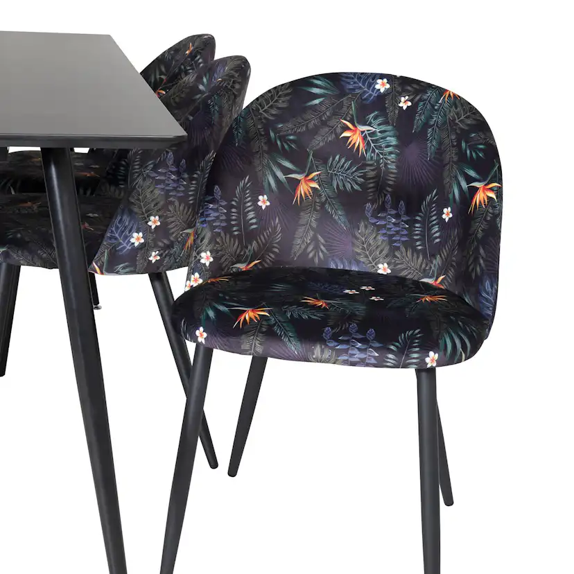 Matgrupp Venture Home Silvia med 6 Valentina Stolar Polyestertyg