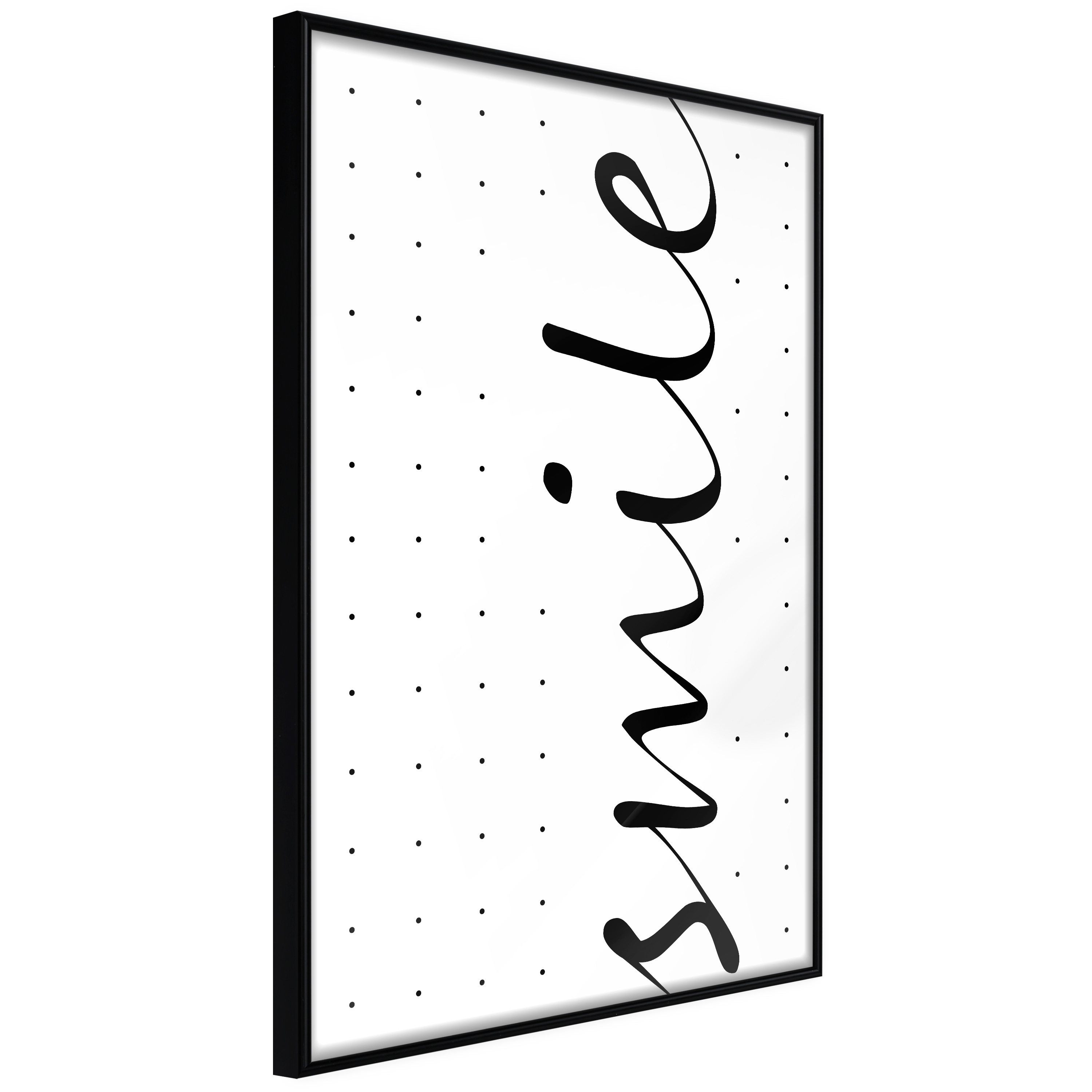 Affisch - Black and White: Smile [Poster] 40x60 Svart ram, 40x60 cm