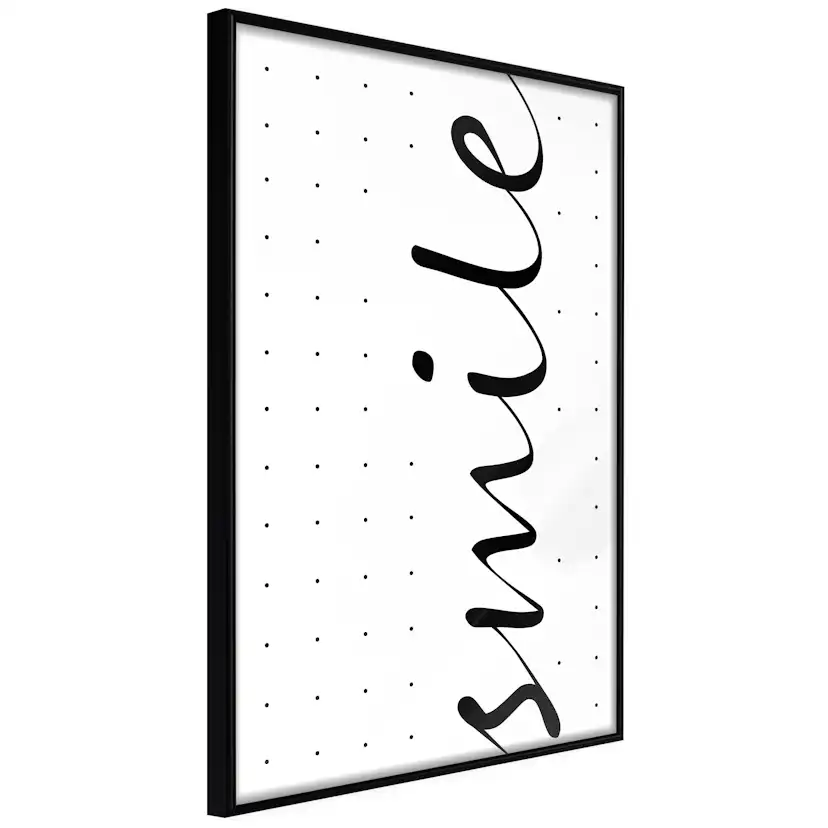 Poster Artgeist Affisch Black and White Smile