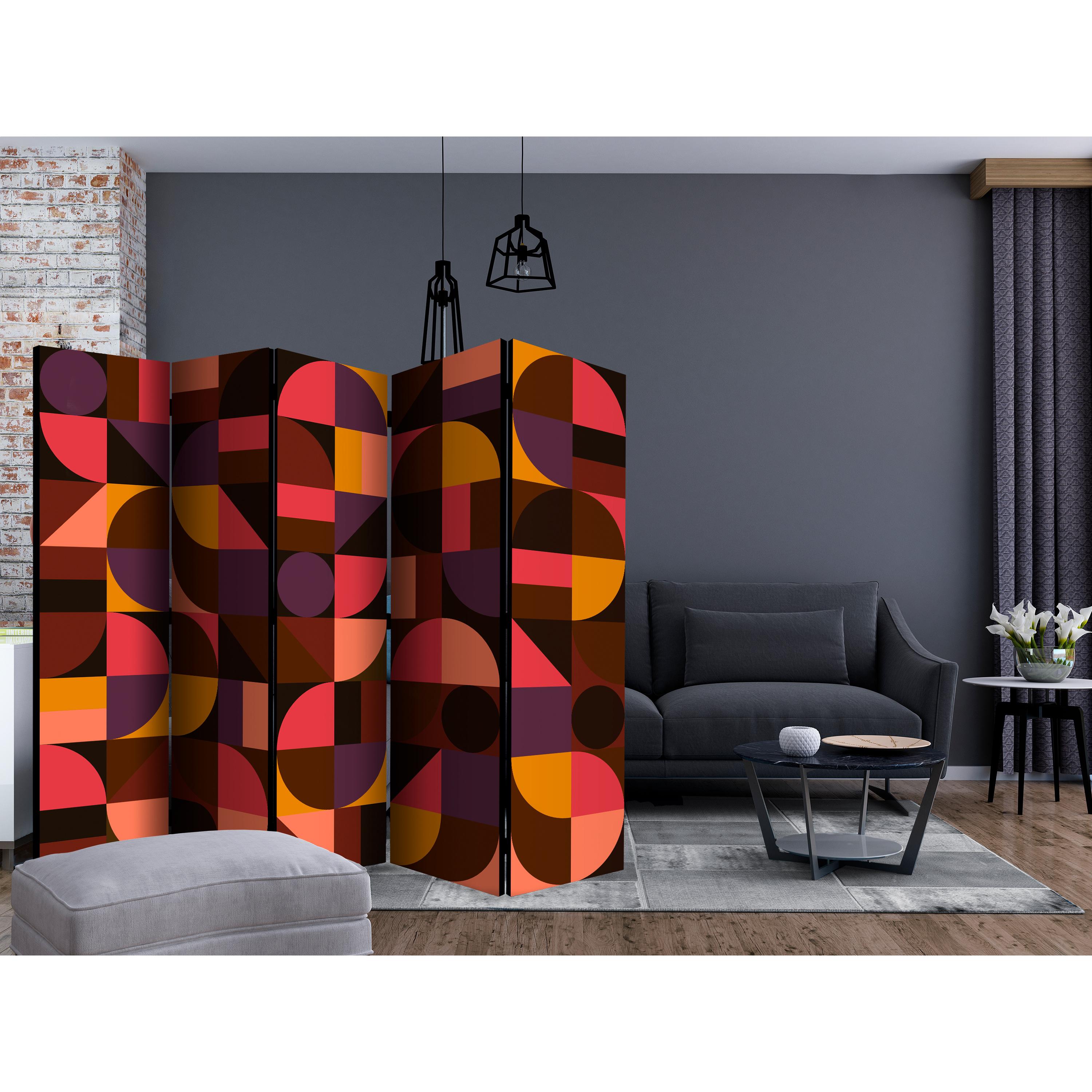 Rumsavdelare Arkiio Geometric Mosaic Red II 225x172 cm