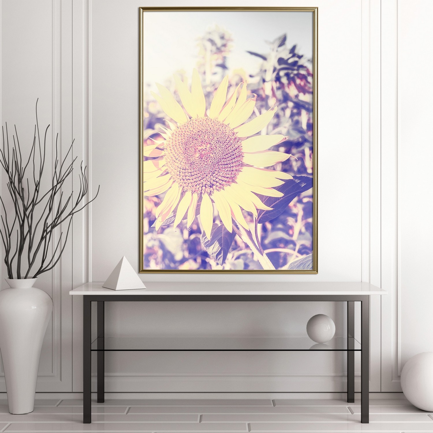 Affisch - Sunflower [Poster] 40x60 Guld ram, 40x60 cm