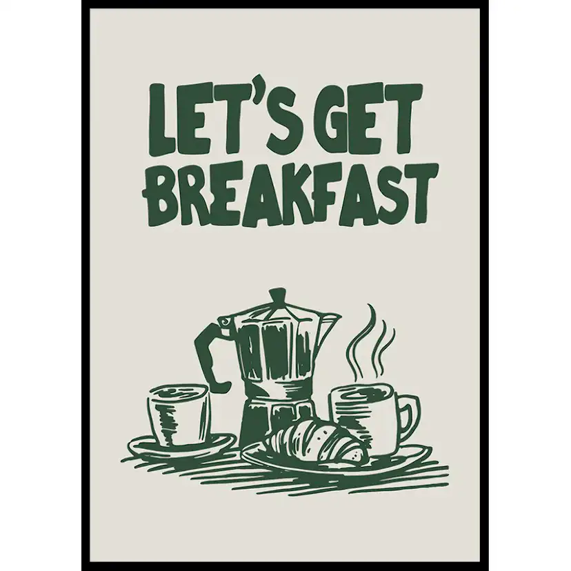 Poster Gallerix Let's Get Breakfast