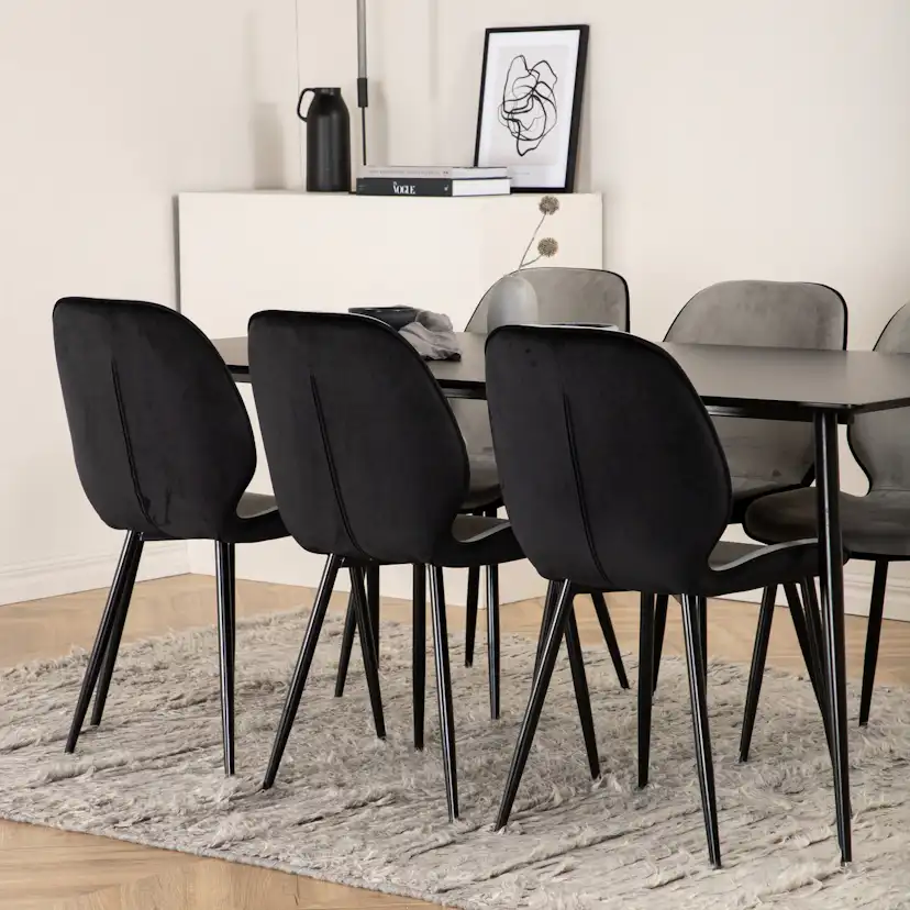 Matgrupp Venture Home Silvia med 6 Elisa Stolar Sammet