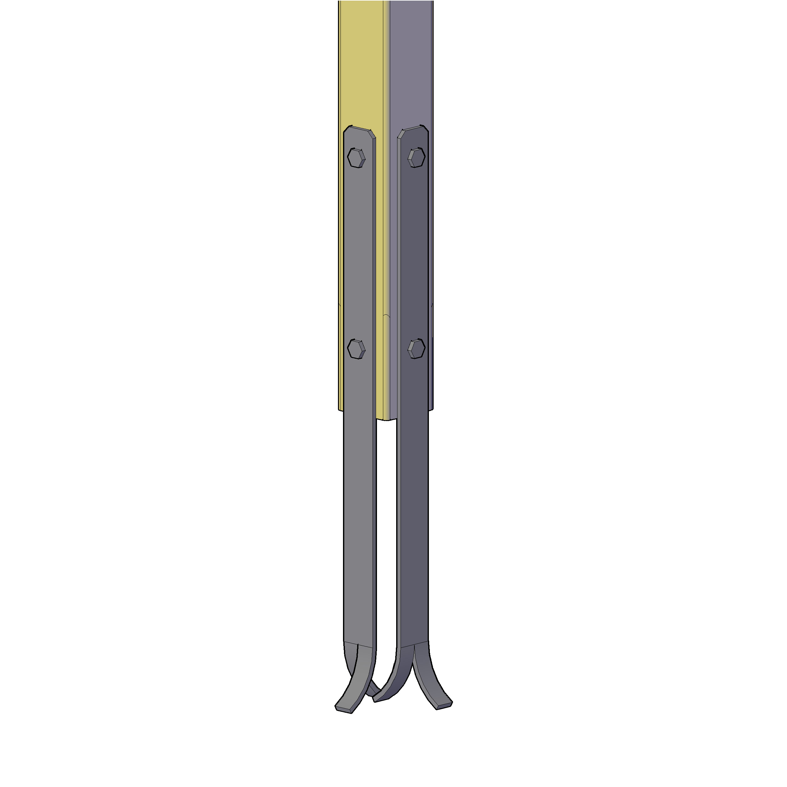 Stolpfot PLUS Universal Svart 2-pack