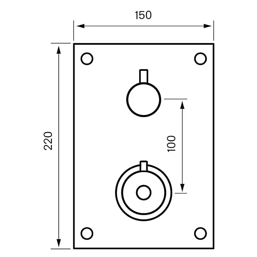 Duschblandare Tapwell Box 368 Krom Krom