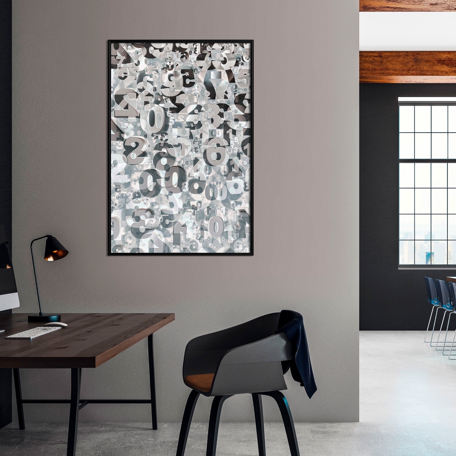 Affisch - Numerology [Poster] 30x45 Svart ram, 30x45 cm