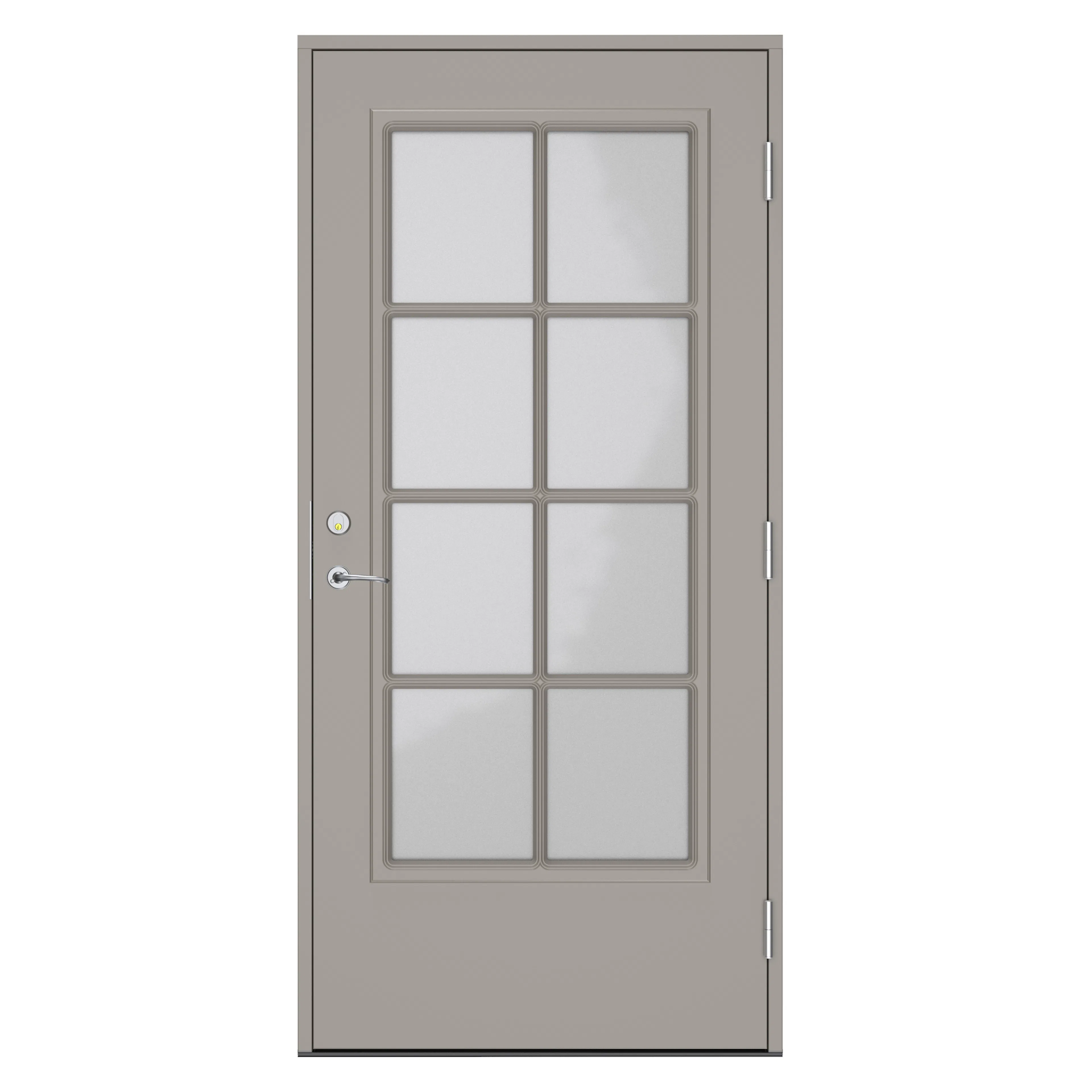 Ytterdörr Swedoor Clever-Line+ ReisaNCS-3502-Y Ljusgrå 9x21, Höger