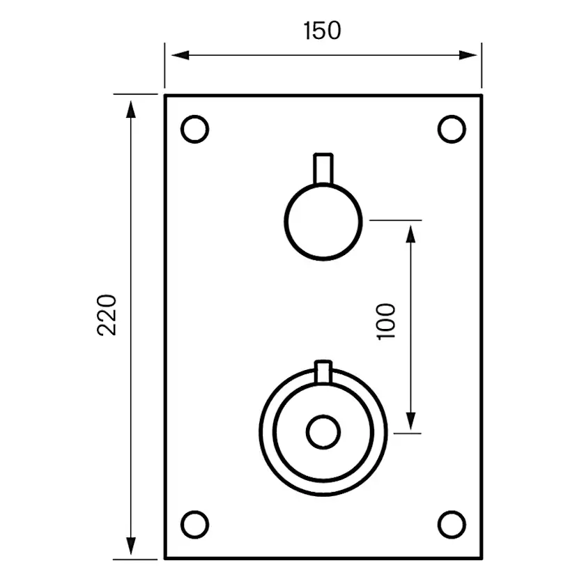 Duschblandare Tapwell Box 268 Polerad Mässing Polerad Mässing
