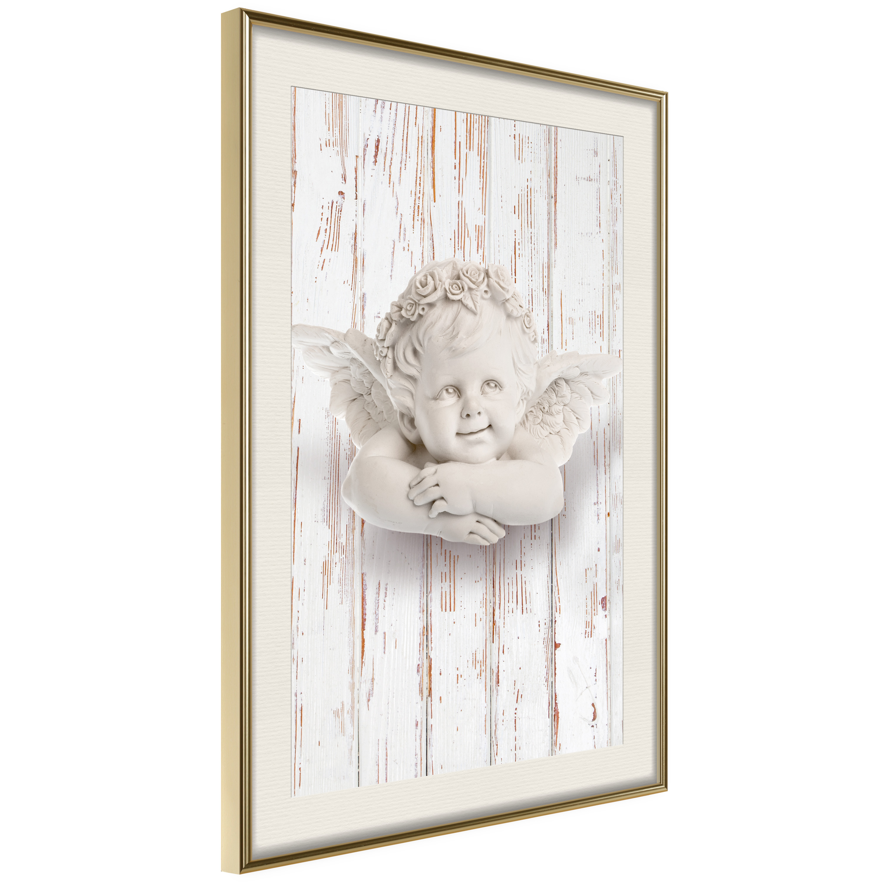 Affisch - Happy Dawn [Poster] 30x45 Guld ram med passepartout, 30x45 cm