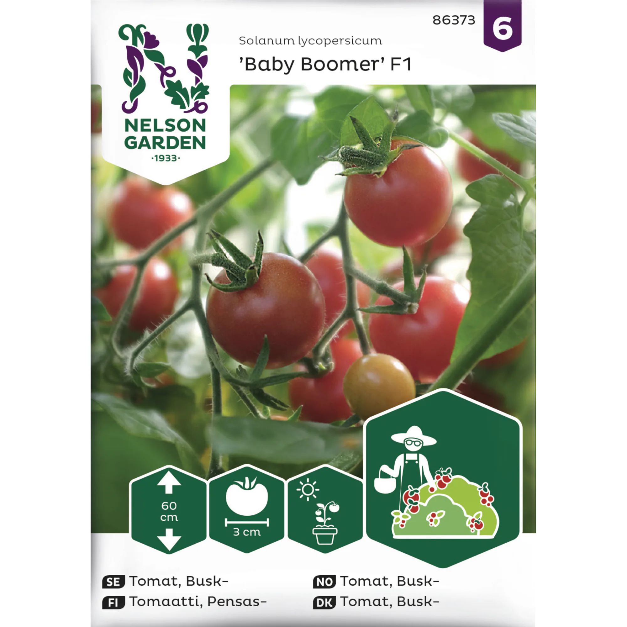 Frö Nelson Garden Tomat Baby Boomer F1 Busktomat