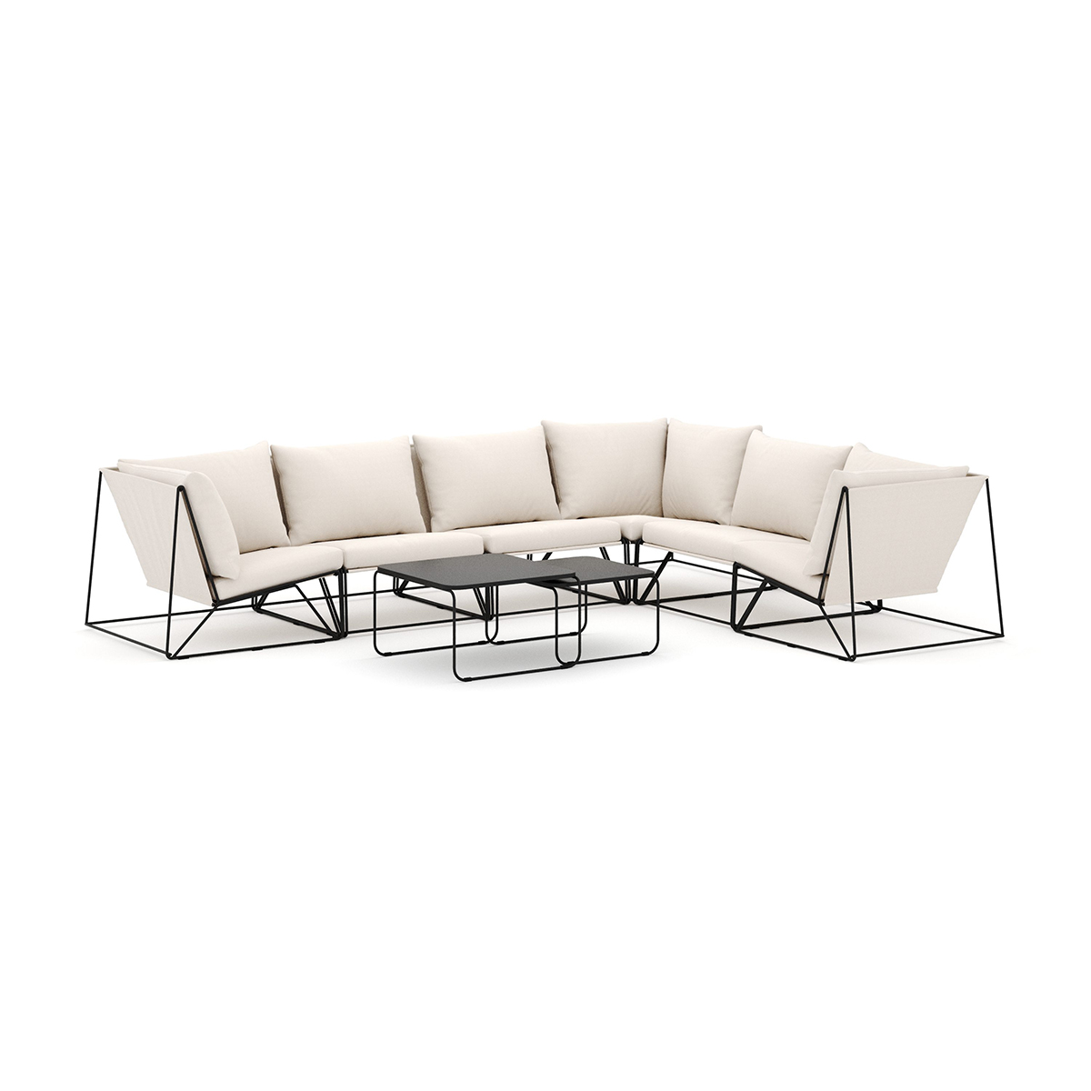 Loungesoffa Comfort Garden Usteryd utomhus L-soffa 6-sits vändbar