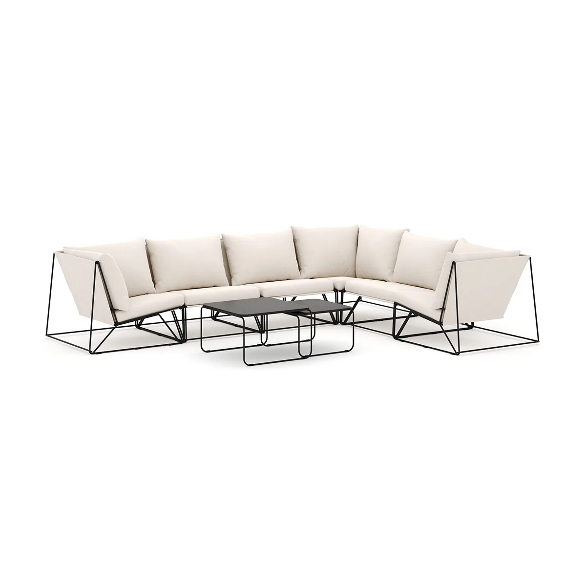Loungesoffa Comfort Garden Usteryd utomhus L-soffa 6-sits vändbar