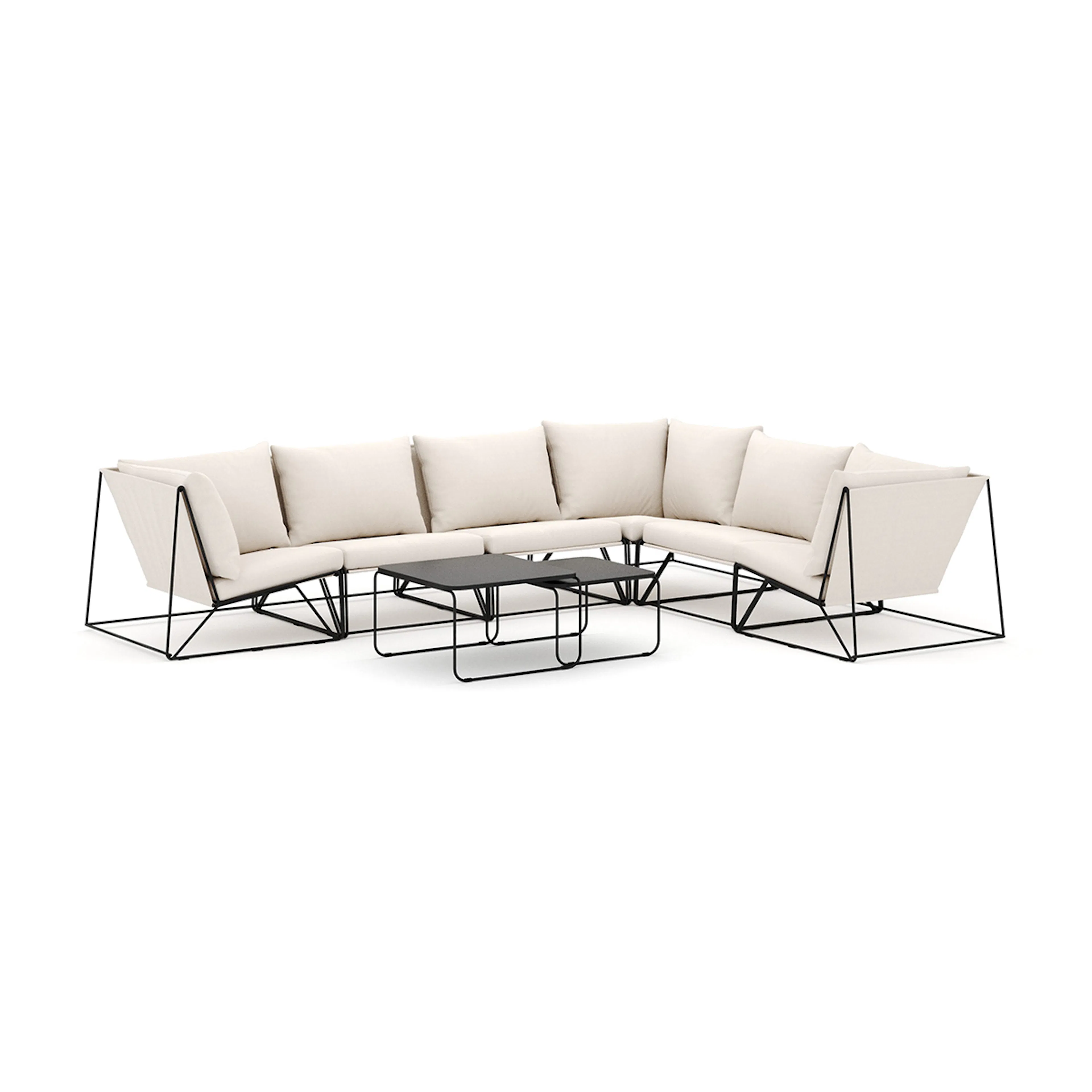 Loungesoffa Comfort Garden Usteryd utomhus L-soffa 6-sits vändbar