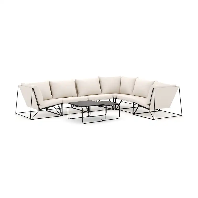 Loungesoffa Comfort Garden Usteryd utomhus L-soffa 6-sits vändbar
