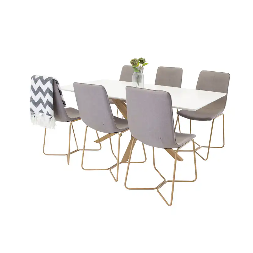 Matgrupp Venture Home Piazza med 6 st X Stolar