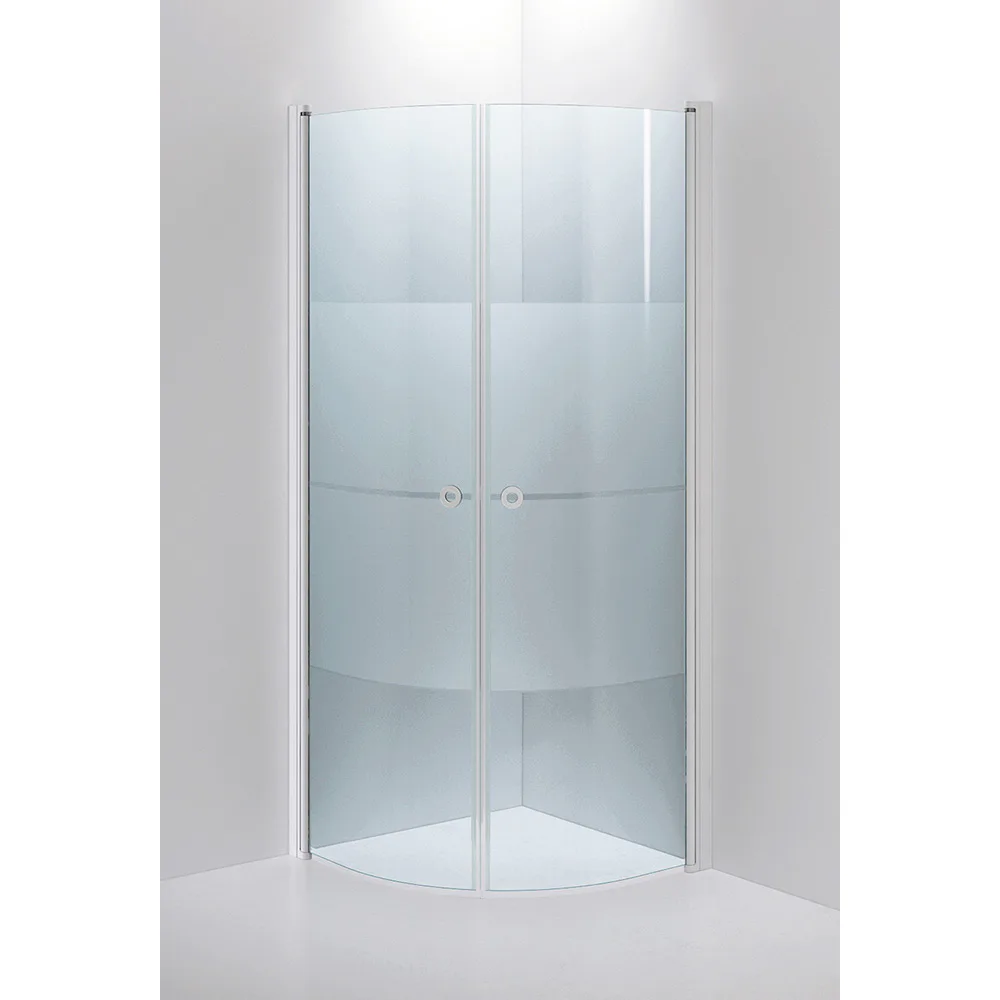 INR LINC Niagara Strimma Profil Vit 800x800 Grepp Cirkel vit 800x800 mm, Mönstrat Glas, Vit
