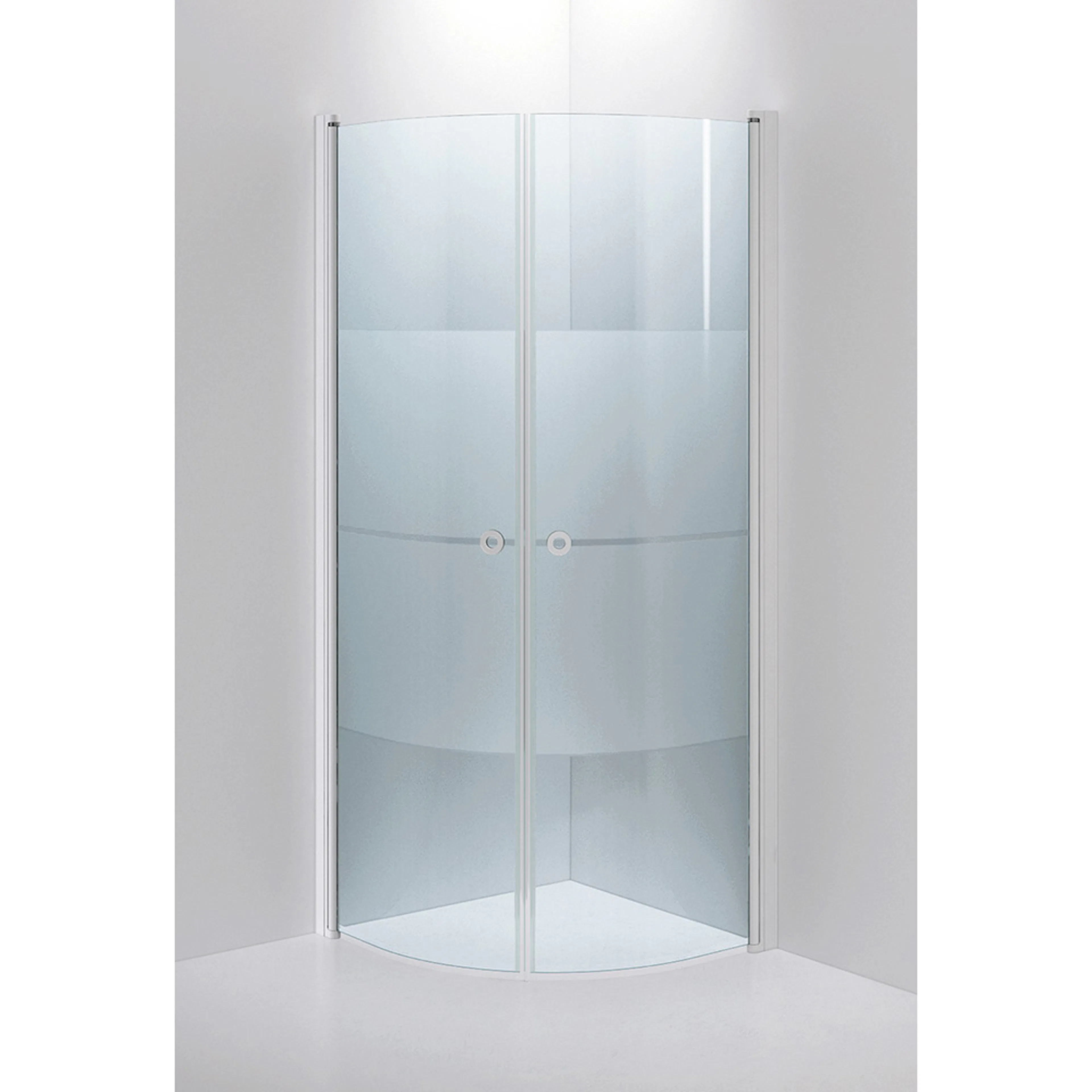 INR LINC Niagara Strimma Profil Vit 800x800 Grepp Cirkel vit 800x800 mm, Mönstrat Glas, Vit