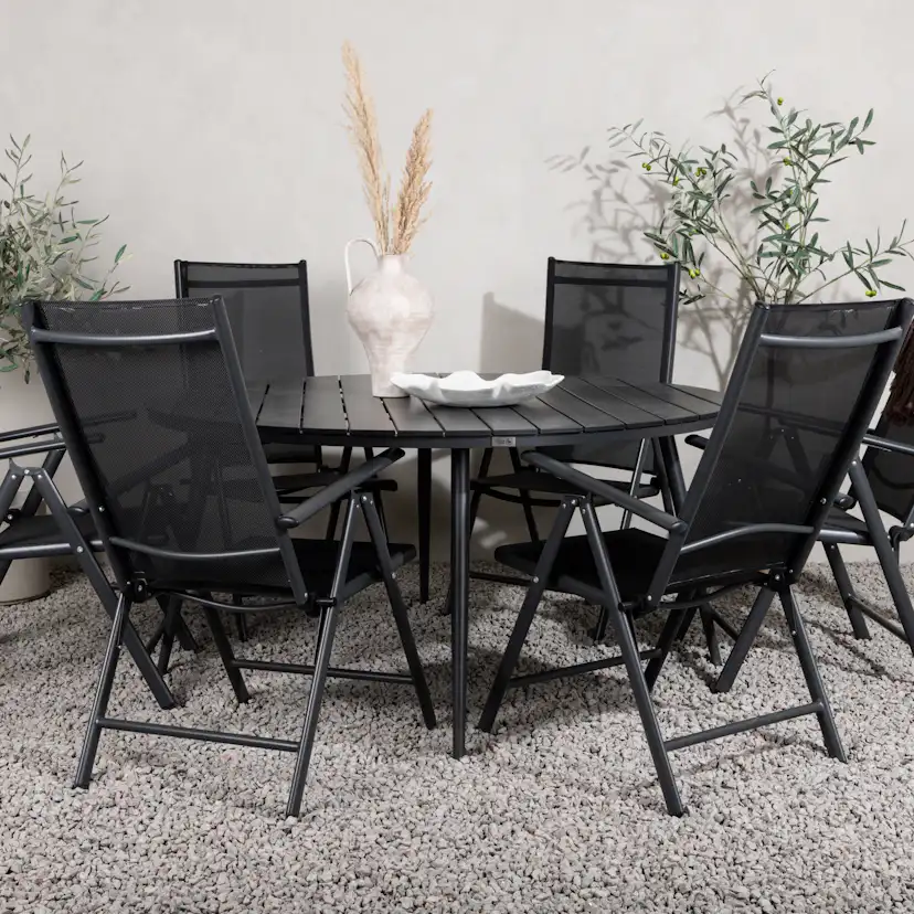 Matgrupp Venture Home Break Matgrupp Utomhus Rund 150 cm med 6 Break Positionsstol
