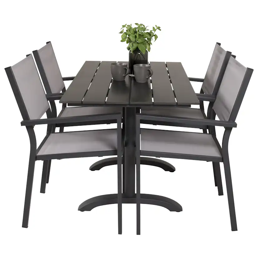 Cafégrupp Venture Home Dolly med 4 Copacabana Matstolar