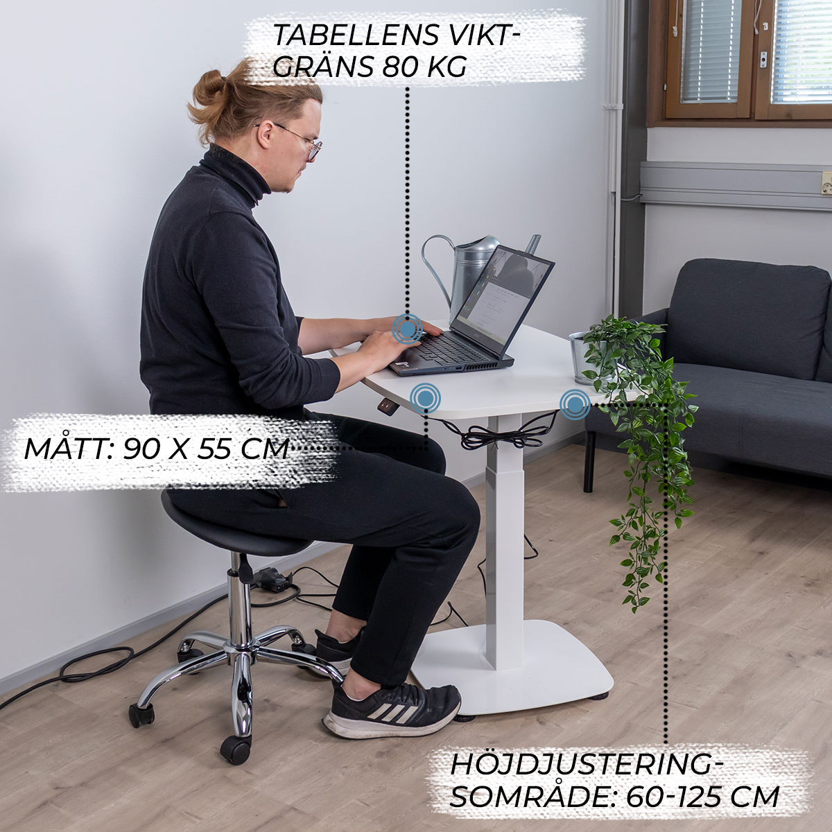 Skrivbord Lykke L200 Höj- och sänkbart